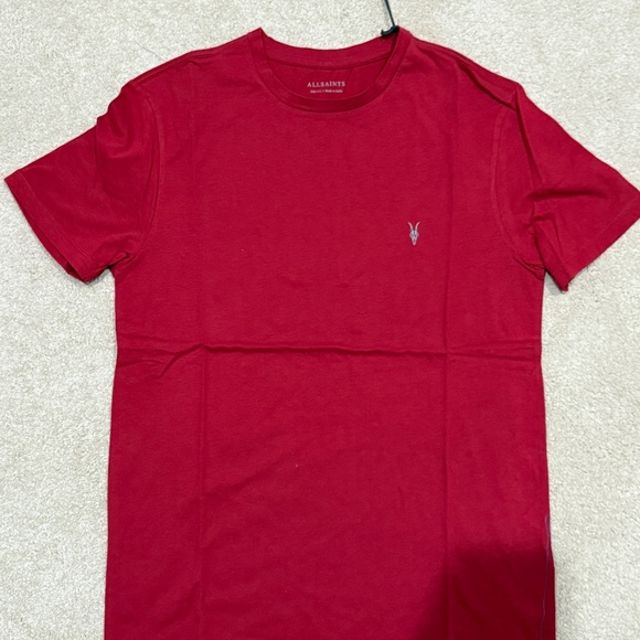 All Saints Racing Tonic Crew Tee - Vista Red - S - New with Tags - Picture 5 of 6